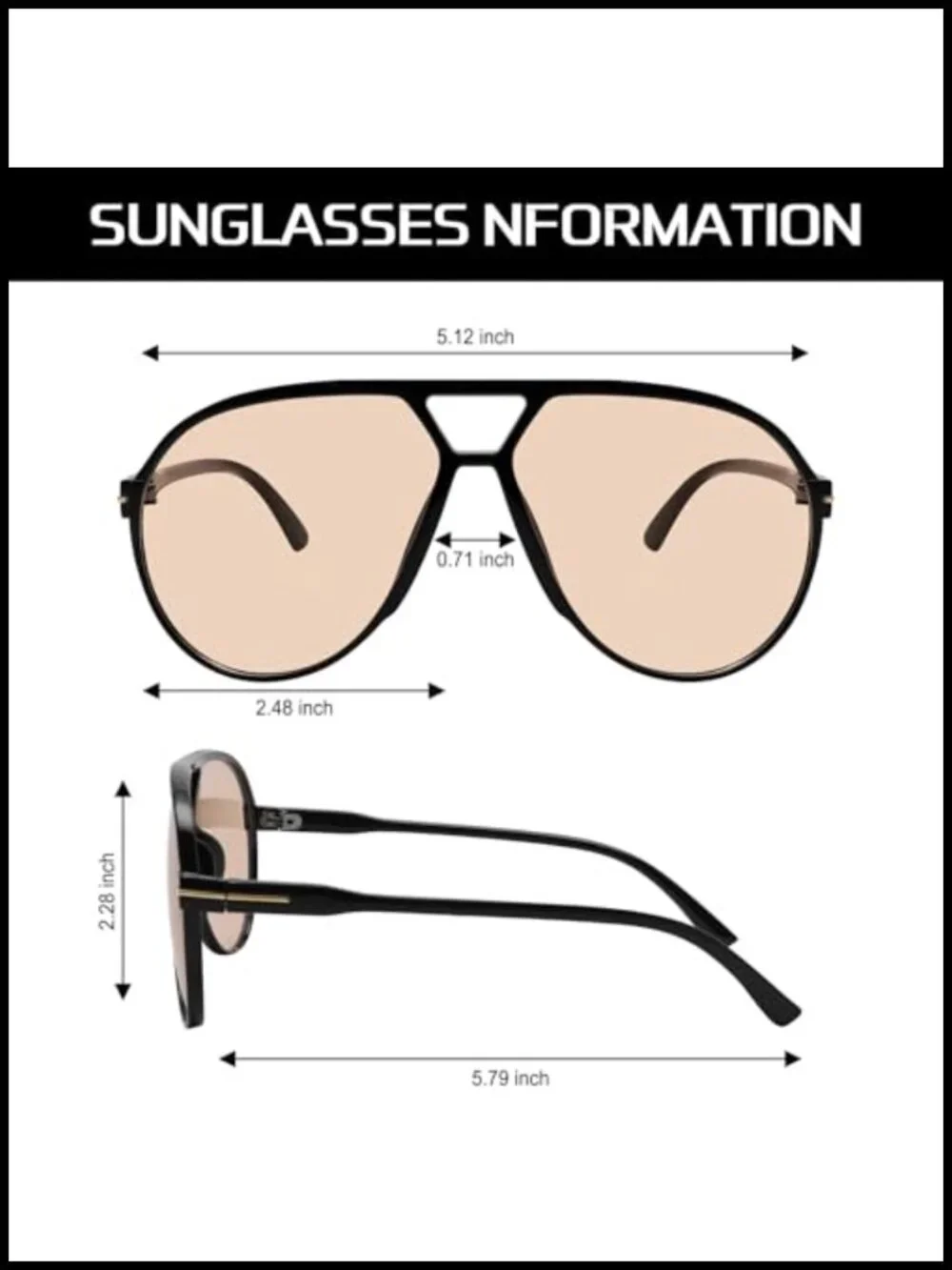 Retro Aviator Sunglasses for Women Oversized UV Protection Lightweight Square